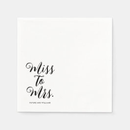 Guardanapo De Papel Senhorita à Sra. Chá de panela Modern Bachelorette