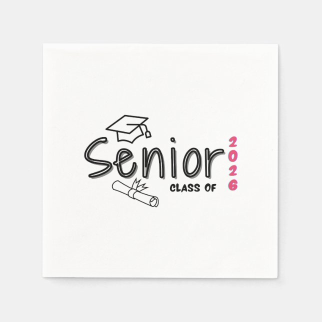 Guardanapo De Papel Senior Class of 2026 Paper Napkin (Frente)