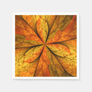Guardanapo De Papel Sensação de outono, Flor Fractal Abstrato modern