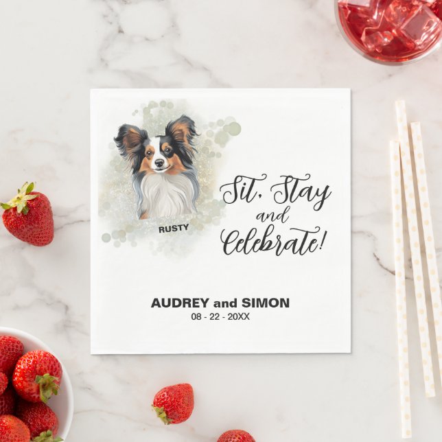 Guardanapo De Papel Sente-se, fique e comemore o casamento Dalmaciano (Insitu)