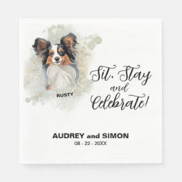 Guardanapo De Papel Sente-se, fique e comemore o casamento Dalmaciano