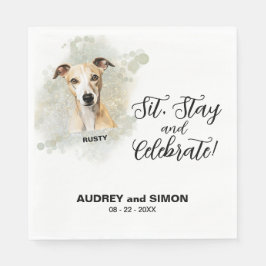 Guardanapo De Papel Sente-se, fique e comemore o casamento de chicotes