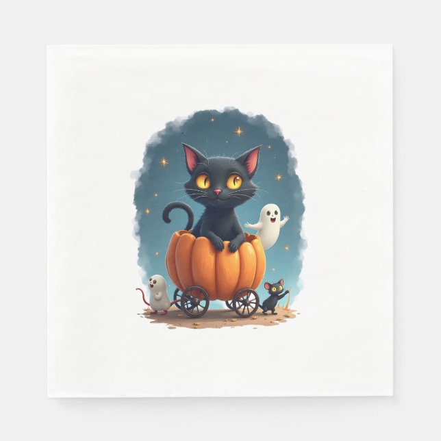 Guardanapo De Papel Sentinel de Gato Espantalho (Frente)