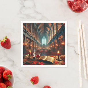 Guardanapo De Papel Separação de Biblioteca Mágica de Whimsigoth Autom