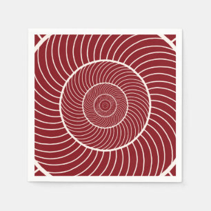 Guardanapo De Papel Sequência fibonacci de caracol-caracal em espiral
