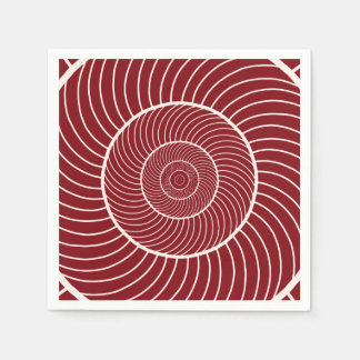 Guardanapo De Papel Sequência fibonacci de caracol-caracal em espiral