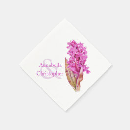 Guardanapo De Papel Sequestro de papel aquoso de orquídea selvagem de
