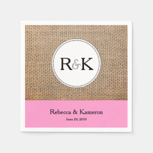 Guardanapo De Papel Serapilheira & luz - casamento Monogrammed