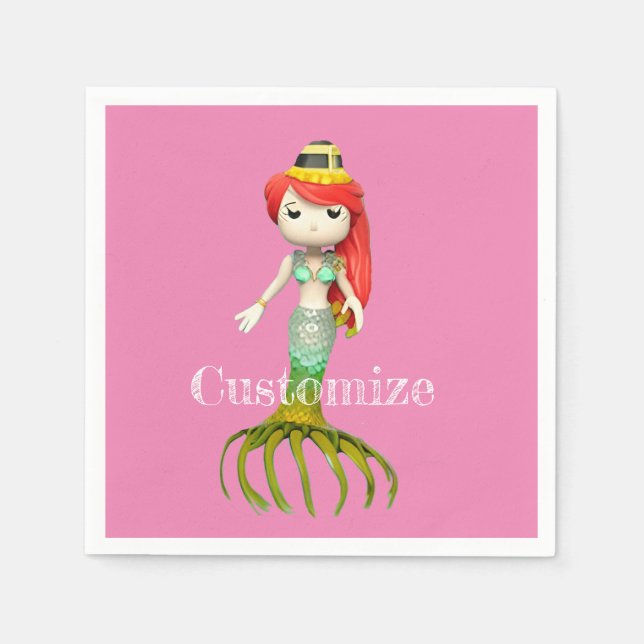 Guardanapo De Papel Sereia Cuja Sereia É Gastante, Thunder_Cove (Frente)