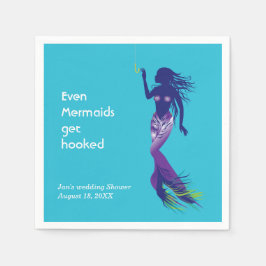 Guardanapo De Papel Sereia e gancho de Ouro