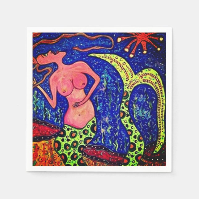 Guardanapo De Papel Sereia Papel Napkin (Frente)