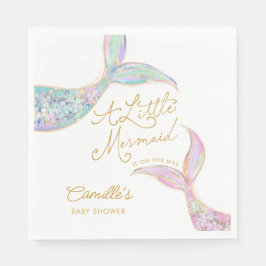 Guardanapo De Papel Sereia sob o Chá de fraldas do mar