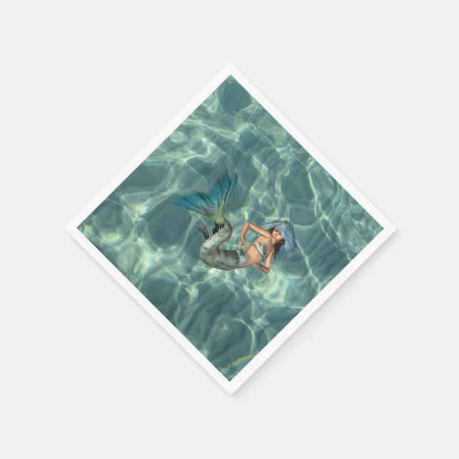 Guardanapo De Papel Sereia submarina (Canto)