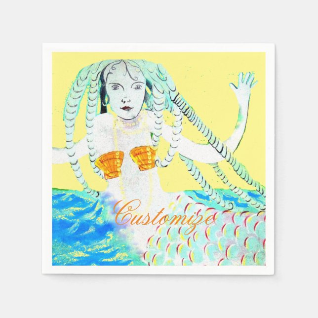 Guardanapo De Papel Sereias com Dreadlocks Thunder_Cove (Frente)