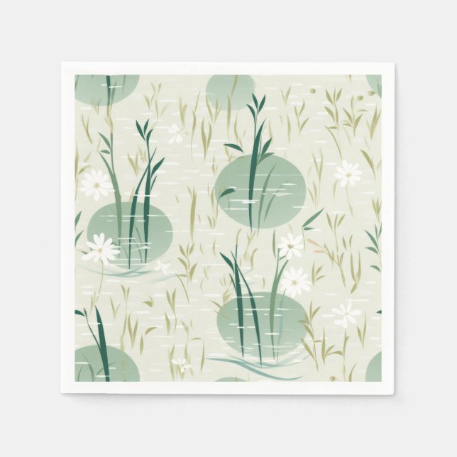 Guardanapo De Papel Serena Flor de Bambu Asiática  (10) (Frente)