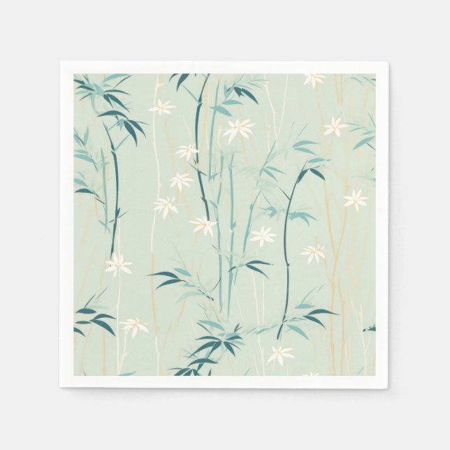Guardanapo De Papel Serena Flor de Bambu Asiática  (9) (Frente)