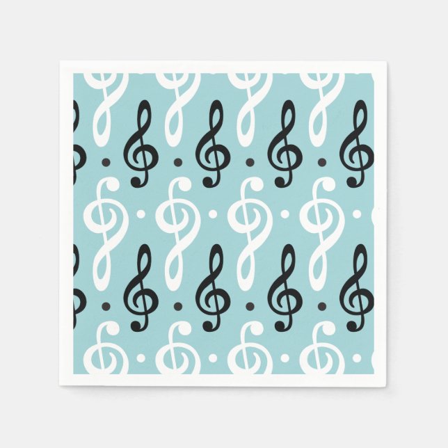Guardanapo De Papel Serene Melodies Treble Clef (Frente)