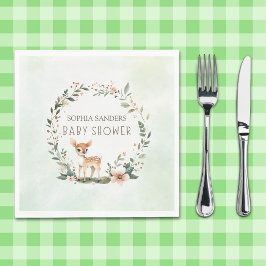 Guardanapo De Papel Serene Nature Deer Baby Shower