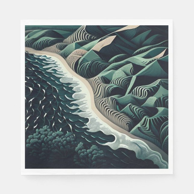 Guardanapo De Papel Serene Shores (Frente)