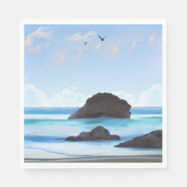 Guardanapo De Papel Serenidade, nuvens, beleza silenciosa (Frente)