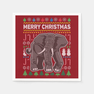 Guardanapo De Papel Série "Edphant Ugly Christmas Sweater"
