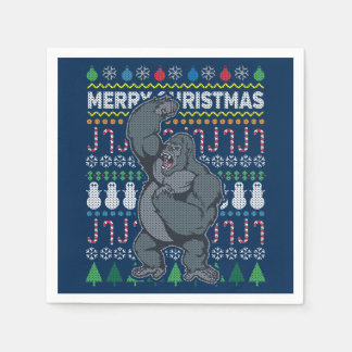 Guardanapo De Papel Série Gorilla Ugly Christmas Sweater