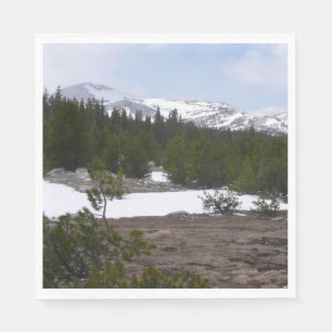 Guardanapo De Papel Serra Nevada e neve em Yosemite
