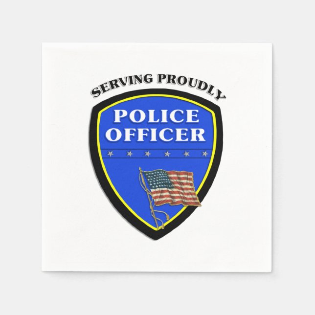 Guardanapo De Papel Serviço Orgulhoso da Polícia (Frente)