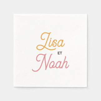 Guardanapo De Papel Serviette en papier Mariage colorus