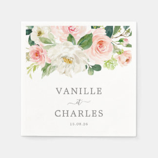 Guardanapo De Papel Serviette En Papier Serviette Mariage Avec Fleurs 