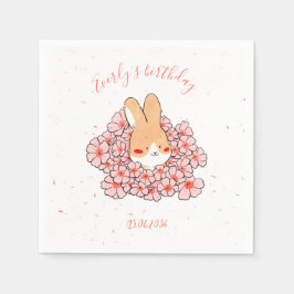 Guardanapo De Papel Serviette papier personnalisé anniversaire Lapin