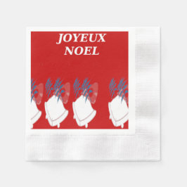 Guardanapo De Papel Serviettes de Table Joyeux Noël Cloches Lot de 50
