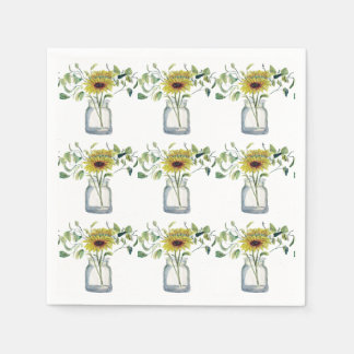 Guardanapo De Papel Servilleta con diseño de florero y mar