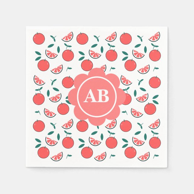 Guardanapo De Papel Servilleta de papel diseño melocotones (Frente)