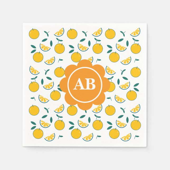 Guardanapo De Papel Servilleta de papel diseño naranjas (Frente)