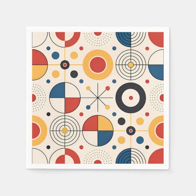 Guardanapo De Papel Servilleta diseño geométrico (Frente)