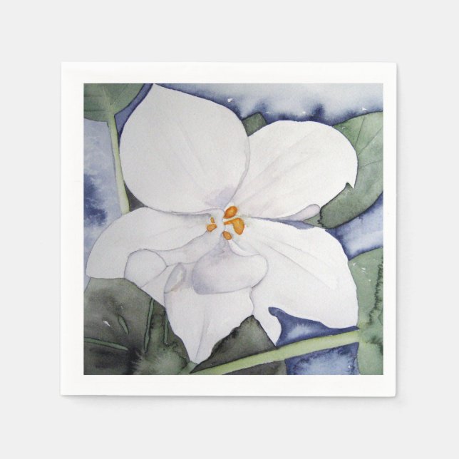 Guardanapo De Papel Servilleta papel violeta africana en acuarela (Frente)