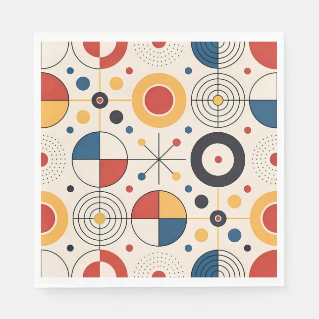 Guardanapo De Papel Servilletas diseño geométrico (Frente)