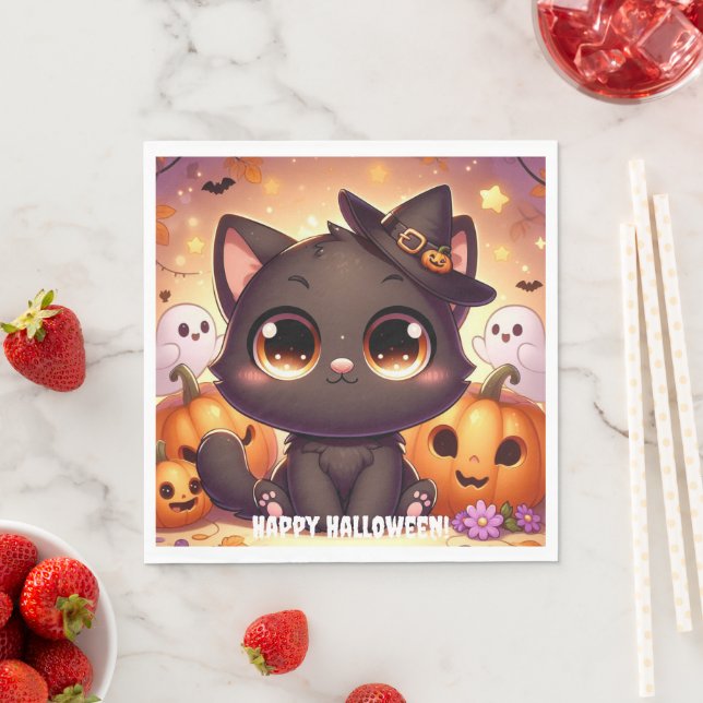 Guardanapo De Papel Servilletas Gato Negro (Insitu)