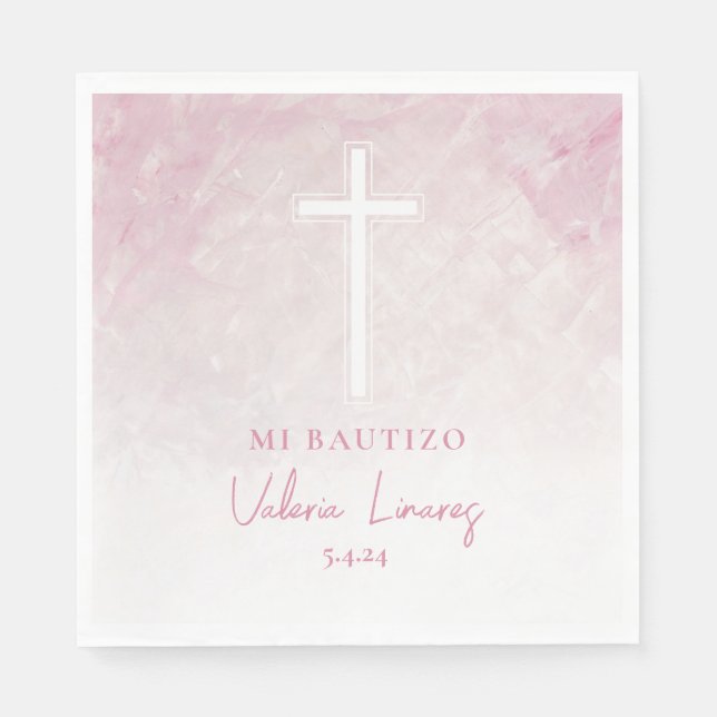 Guardanapo De Papel Servilletas Mi Bautizo Rosita Espanha Napkins (Frente)