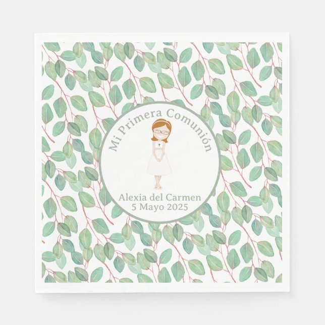 Guardanapo De Papel Servilletas modelo Alexia Primera Comunión (Frente)
