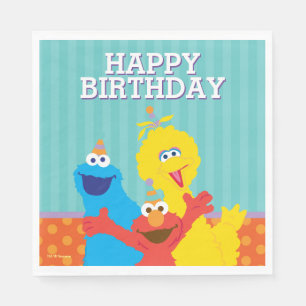 Guardanapo De Papel Sesame Pals Aniversário