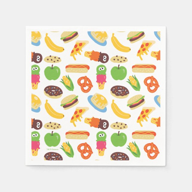 Guardanapo De Papel Sesame Street Cookie Monster Foodie Truck (Frente)