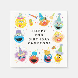 Guardanapo De Papel Sesame Street Pals Confetti Aniversário