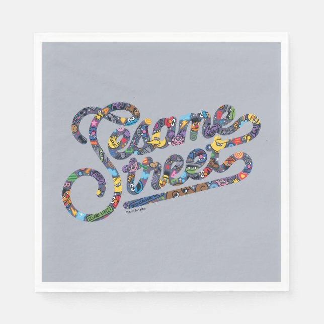 Guardanapo De Papel Sésamo Sésamo | Logotipo de porta (Frente)