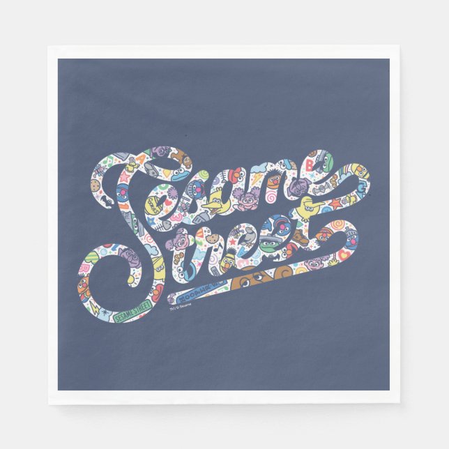 Guardanapo De Papel Sésamo Sésamo | Logotipo de porta (Frente)