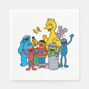 Guardanapo De Papel Sésamo Street Pals acenando