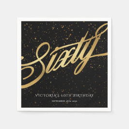 Guardanapo De Papel Sessenta e sessenta Caligrafia Elegante Confetti D