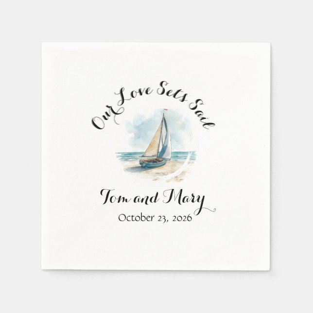 Guardanapo De Papel Set Sail Gift Napkin (Frente)