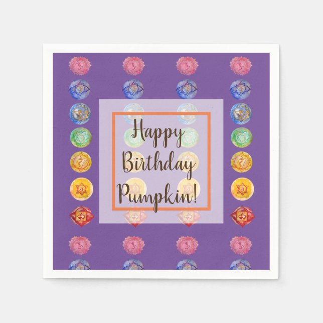 Guardanapo De Papel Sete chakras - aquarela (Frente)